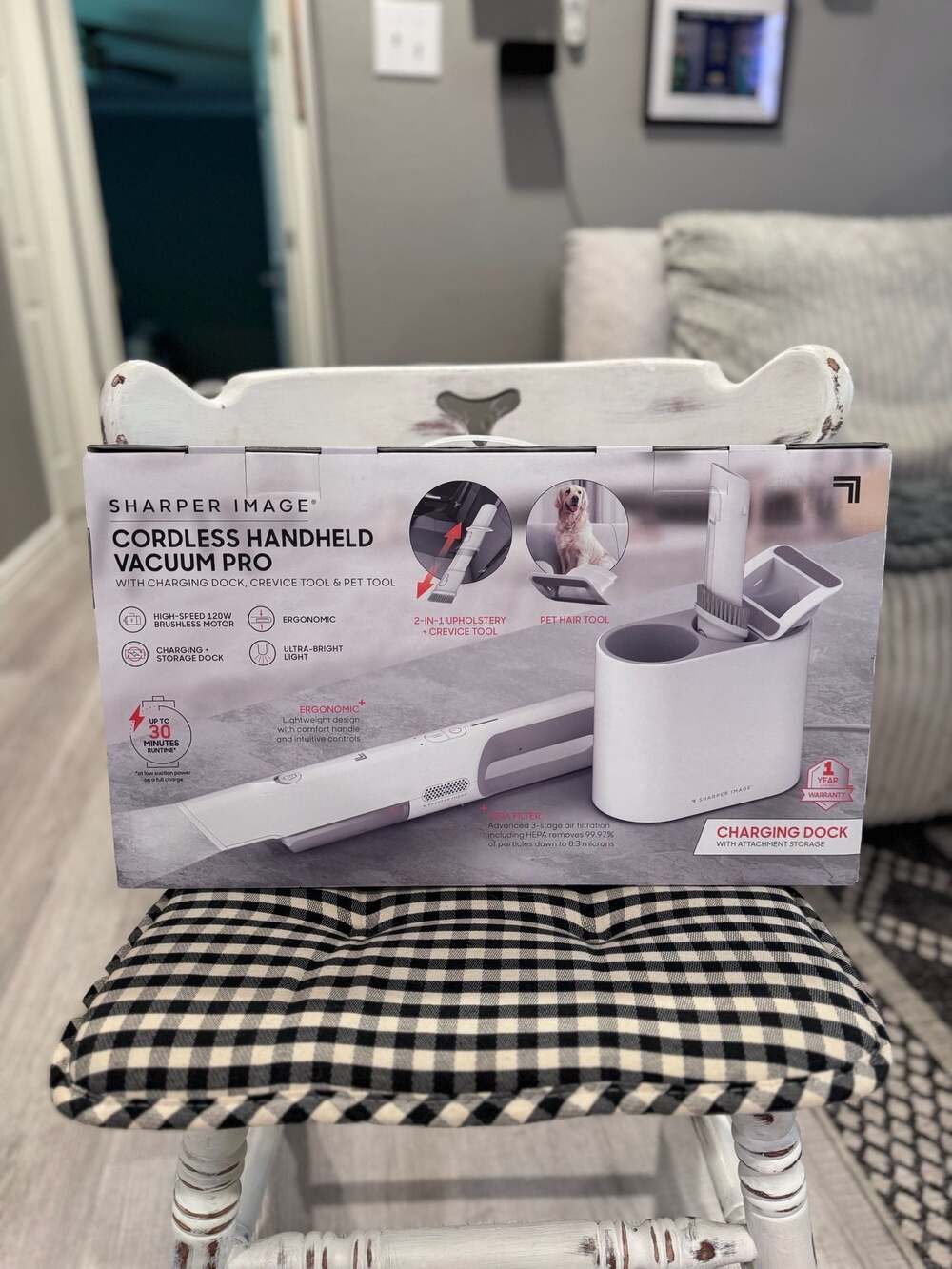 Sharper Image Cordless Handheld Vacuum Pro with Charging Dock